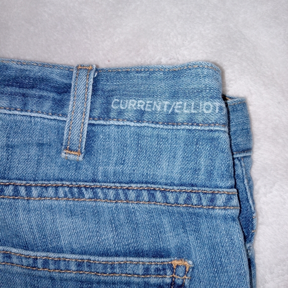 Current/Elliott High Waist Bell Jeans Canteen Blue 70s High Rise Flare Sz 29 EUC - Picture 13 of 14